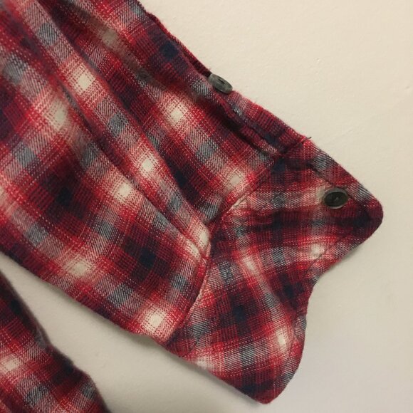 Boston Traders Long Cotton Plaid Button Down Shirt - Picture 7 of 16